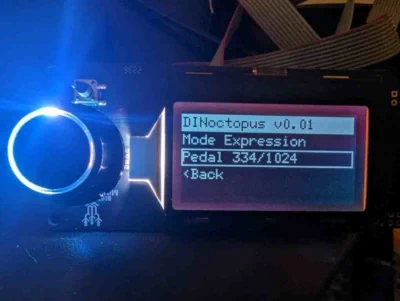 The LCD running displaying a menu